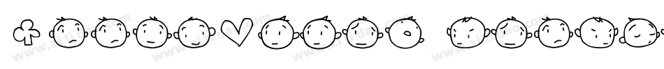 Woodcutter People Faces字体转换
